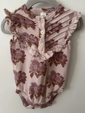 Kate Quinn Floral Romper Ruffles Toddler Girls Size 18-24M