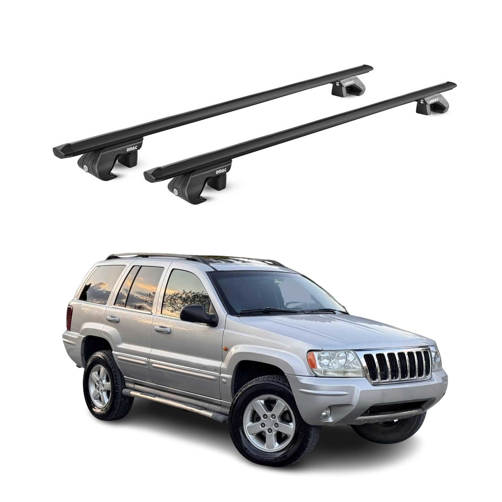 Barres de toit pour coffre et porte-vélo sur Jeep Grand Cherokee WJ 99-04