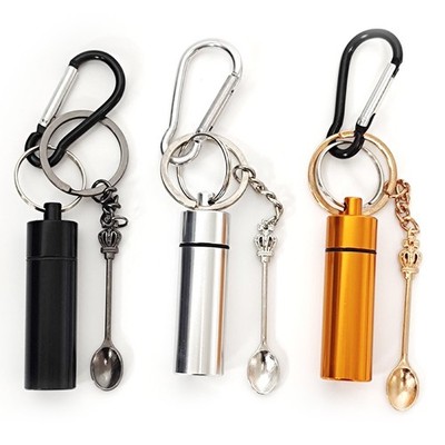 2Set Kitchen Jars Spice Storage Bottle With Keychain For Outdoor Camping Travel