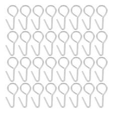 50Pcs Durable Metal Car Seat Installation Hooks Silver for Car Seat Cover Fixing