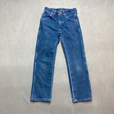 Wrangler Jeans Boys 9 REG Blue 13MWZ Adjustable Waist Denim Western Cowboy