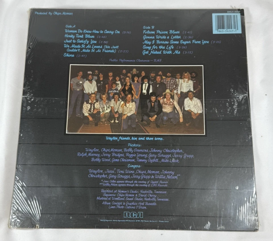 WAYLON JENNINGS Black On Black RCA Vinyl Record LP - Factory Sealed, NEW - Image 2 of 3