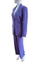 ADOLFO Women  s Pant Suit Size 12 Purple/Violet 100 Silk Vintage 80  s Designer