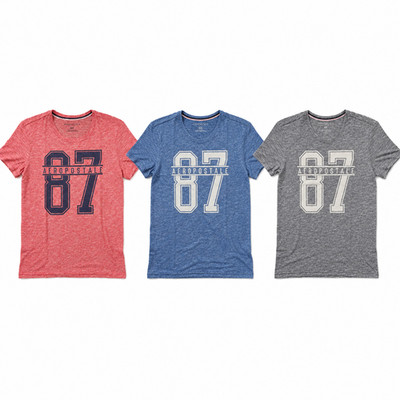 Aeropostale 87 Herren T-Shirt 3 Farben S-XL Regular Fit Rundhals Neu
