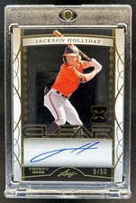 2022 Leaf Trinity Jackson Holliday Clear Auto Foil Gold #/50
