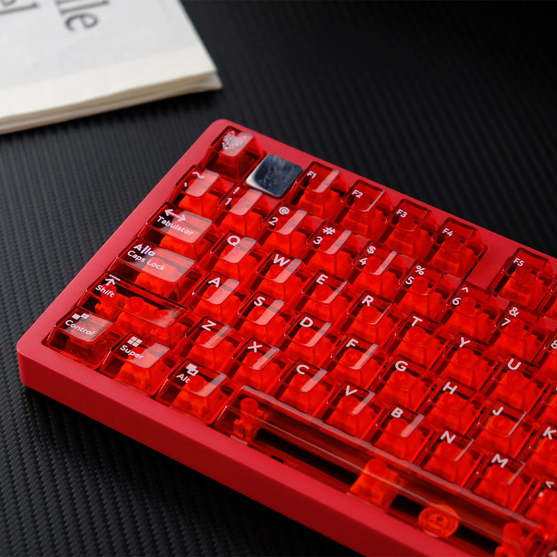Aifei 114 Key PC Transparent Keycaps Cherry Profile Crystal Clear MX Switch