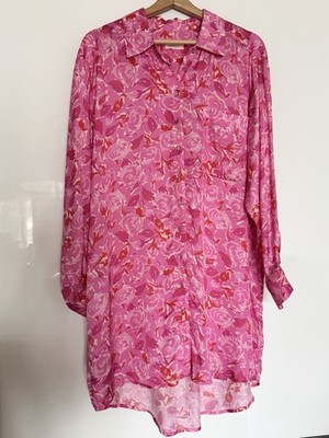 Spell and the Gypsy Islamorada Pink Shirt Dress Size Small