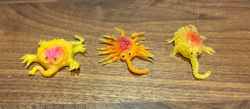 (3) Vintage Rubber Slurfie Ugly Monster Jigglers 1960s 1970s Hong Kong