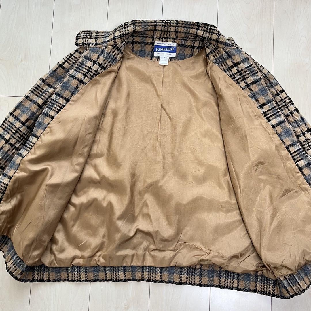 PENDLETON Swing Top Jacket Virgin Wool Check Size… - image 3