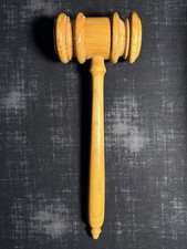 Vintage Wooden Gavel Judge Court Auctioneer Wooden Hammer