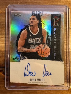 2026 Topps Signature Devin Vassell Penstroke AUTO Orange Parallel /50