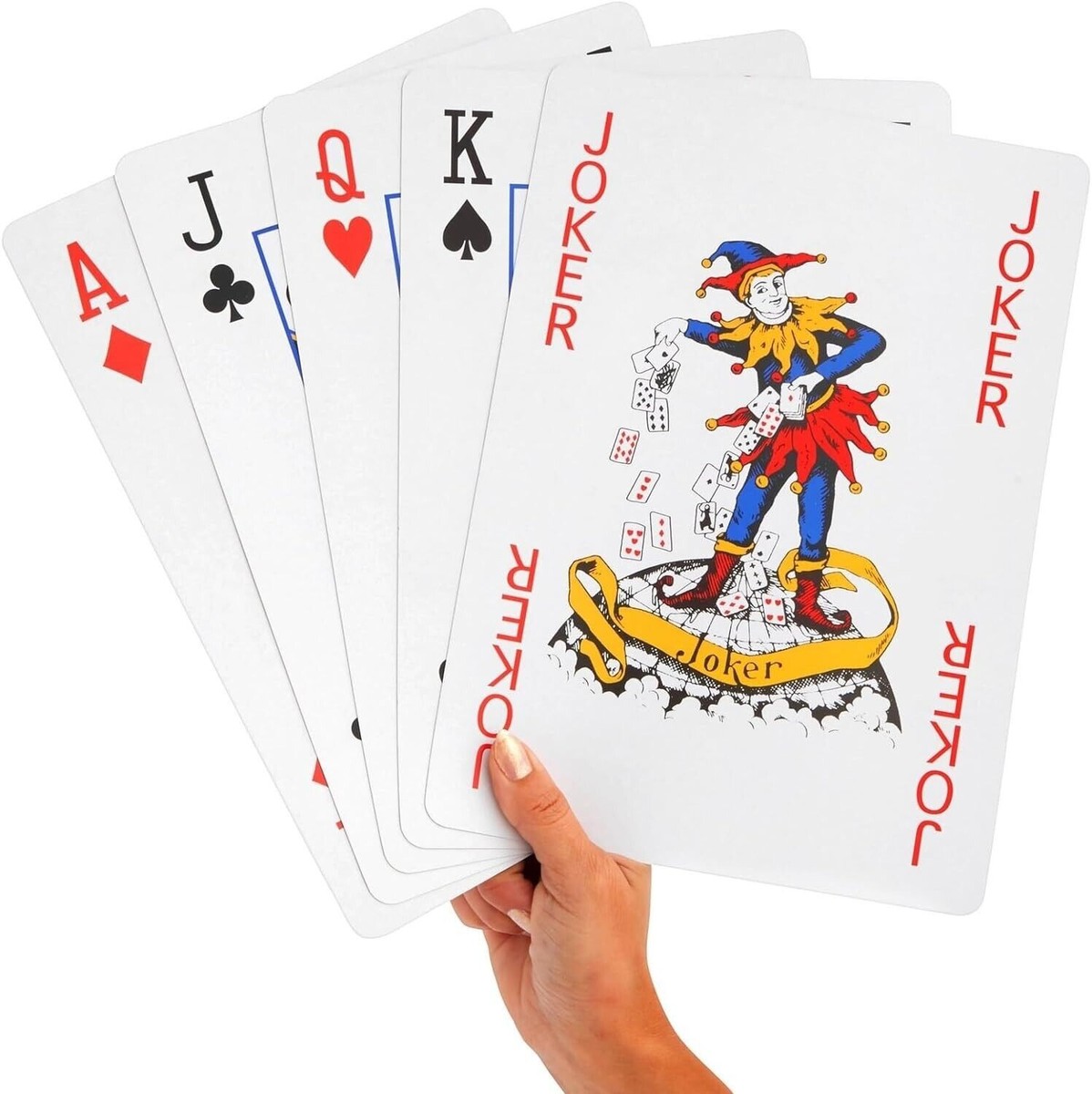 JUMBO MASSIVE SIZE PLAYING CARDS - FULL DECK with Jokers - Funny