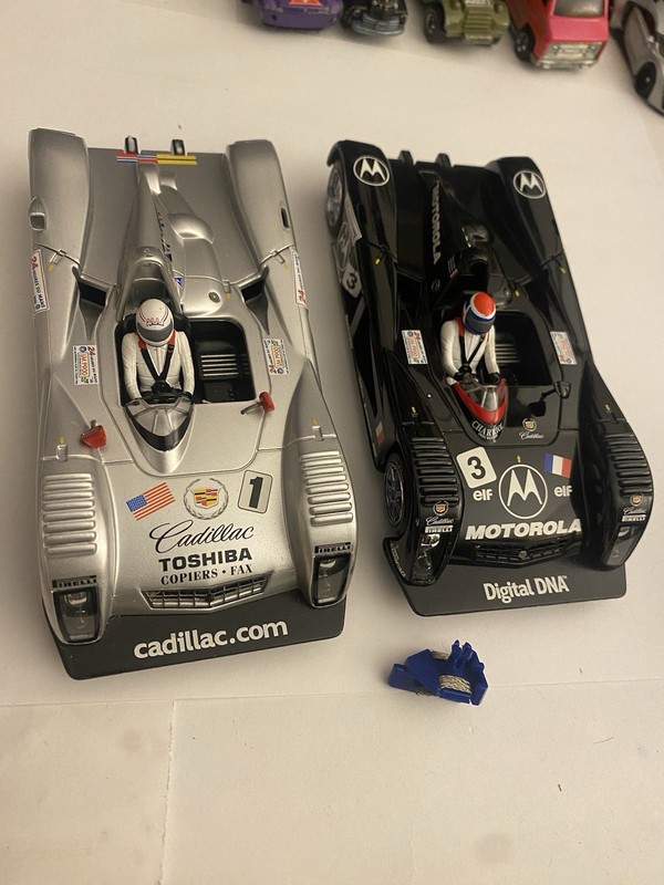 Lot 2 Hornby "Scalextric" 1/32 Le Mans 2000 Cadillac LMP slot car Both Work