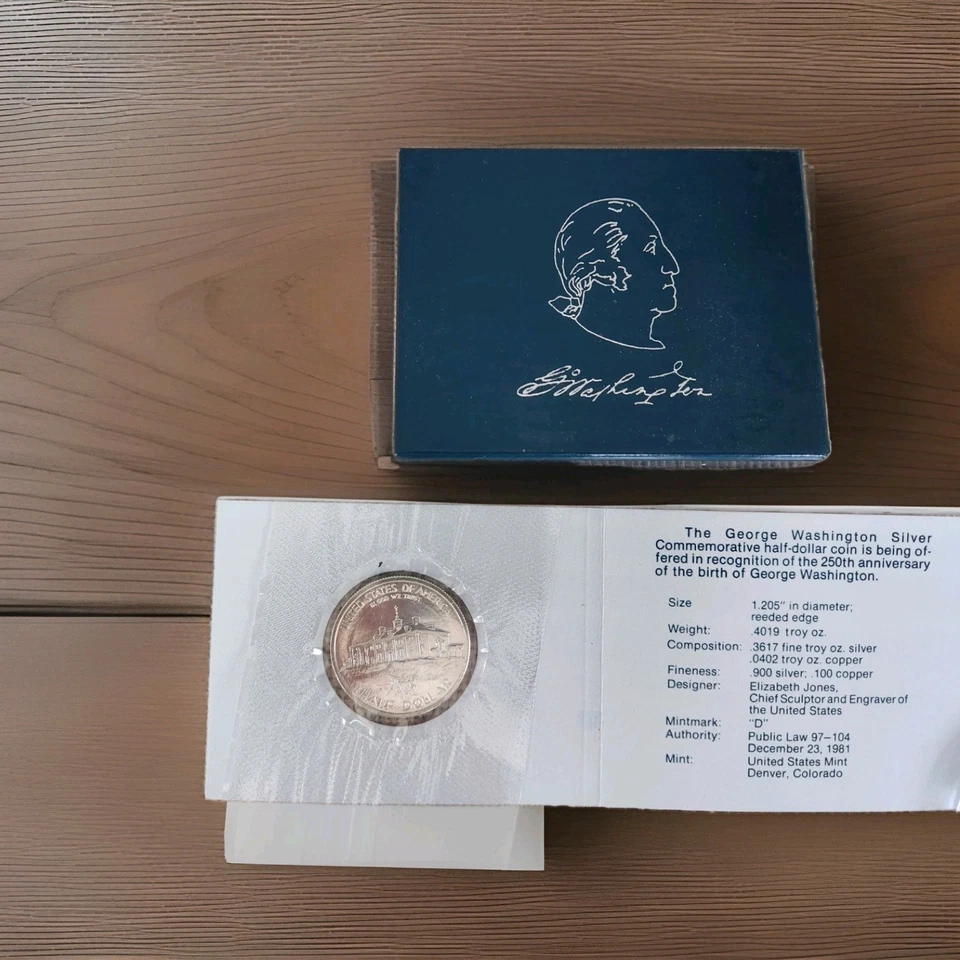 1982 George Washington 250th Anniversary Commerative Half Dollar (Uncirculated) - Image 2 of 4