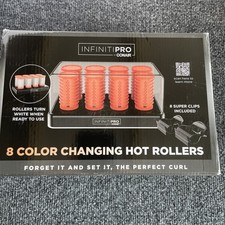 InfinitiPro By Conair 8-Piece Color Changing Hot Roller Set 8 Super Clips