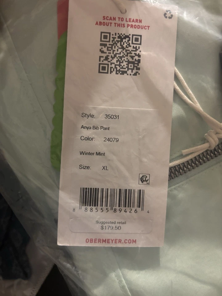 Pantalón con tirantes Obermeyer Anya Wi Tee Como Nuevo XL Adolescentes Niñas Nuevo Con Etiquetas  Foto 3 de 3