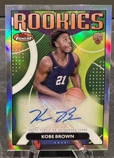 Kobe Brown 2023-24 Topps Finest Rookie Auto  #RFA-KB RC REFRACTOR SP Clippers