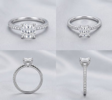 E VS1 .82 carat natural diamond engagement ring size 5.5, 5.44 x 5.12 x 3.47mm