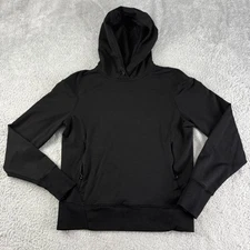 Ibex Hoodie Mens Medium Black Pullover Sweatshirt Zip Pocket Athletic Layer