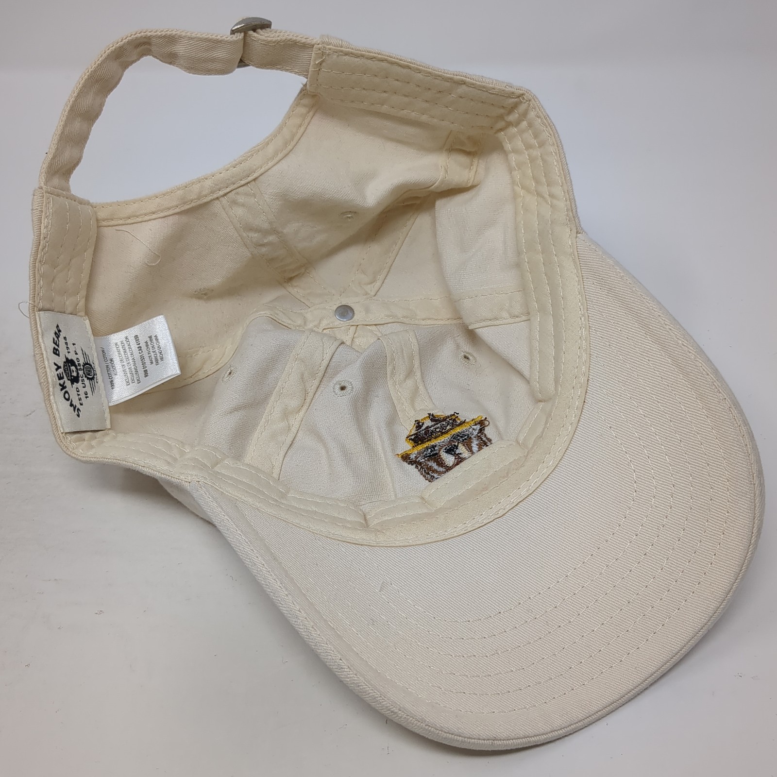 Smokey Bear Slideback Hat Solid Beige One Size Ad… - image 7