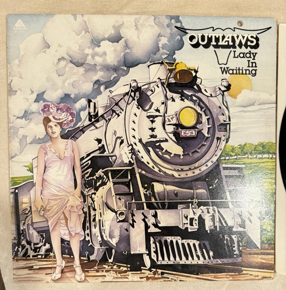 Outlaws Lady in Waiting vinyl lp 1976 Arista white label promo VG/VG Play Tested - Image 2 of 4