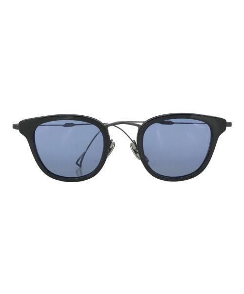 Issey Miyake Square Men's Sunglasses with Blue Gradient Lens and Black Frame