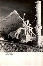 RPPC Cabana Omul Muntii Bucegi Romania vintage postcard a936