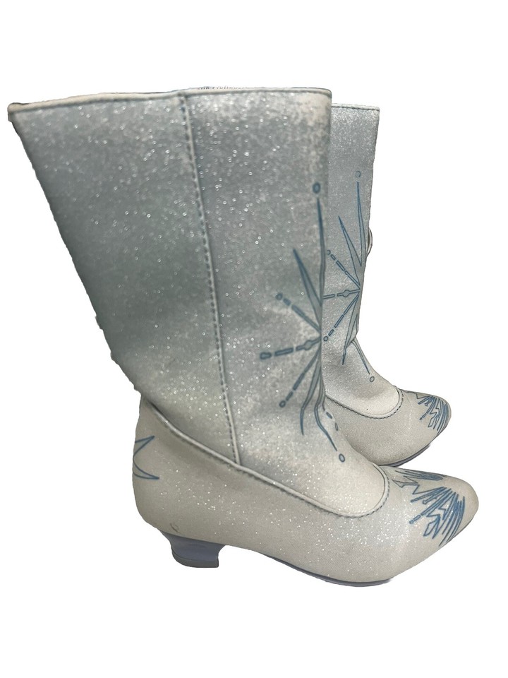 Disney Frozen Elsa Kids' DressUp Boots Disney Store US 11/12 Pearls