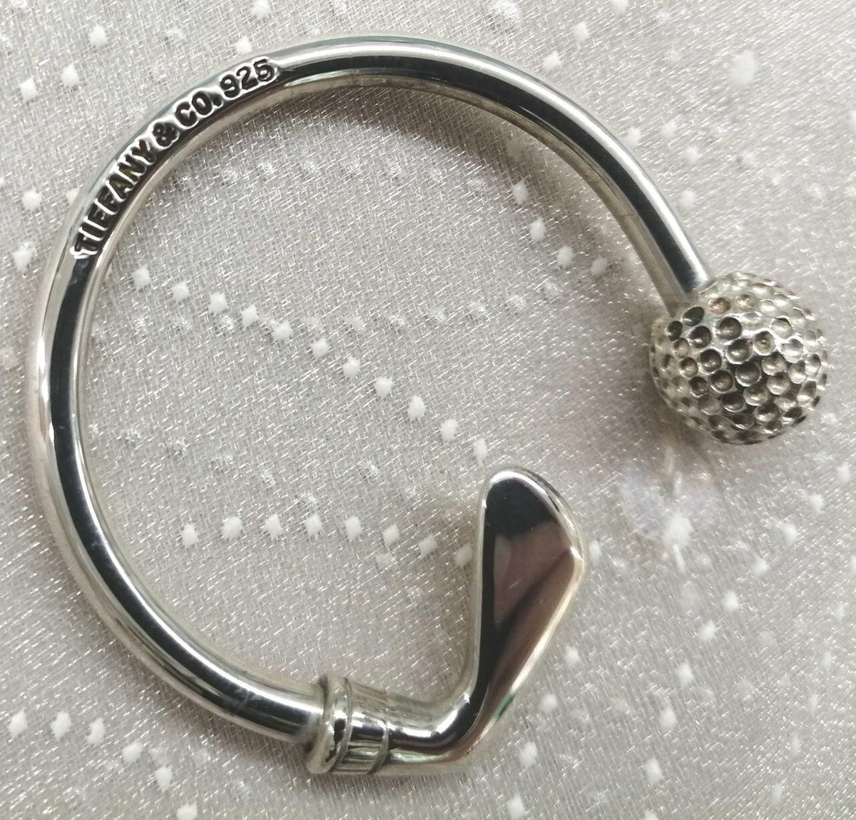 TIFFANY & Co. Golf Club & Ball Keychain Key Ring Sterling