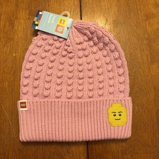 Kids' Youth OSFM LEGO Minifigure Patch Pink Beanie Hat - LEGO Collection Target