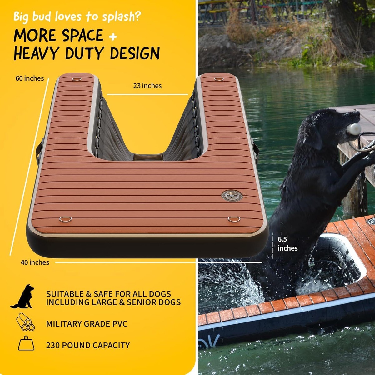 Inflatable Dog Ramp For Pool Inflatable Dog Raft Ramp - EVA Non-Slip ...