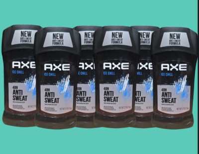 6PK Axe Stick Body Antiperspirant ICE CHILL 48Hour Fresh Scent Deodorant 2.7oz
