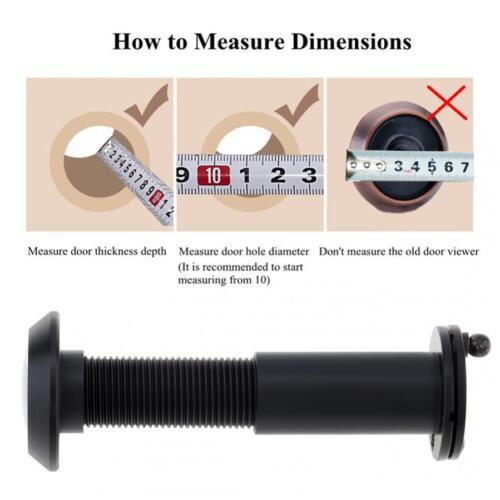 180° Door Peephole Viewer Wide Angle Eye Sight Hole with Rotating Privacy Cover - Picture 12 of 12