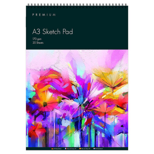 A3 Artists Easynote Sketch Pad - Premium Quality Strong Paper Drawing Spiral New - Picture 3 of 8