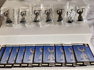 Vintage 90s Star Wars PROMO Mini Tusken Raider Figures Cards Preorder Game Minis