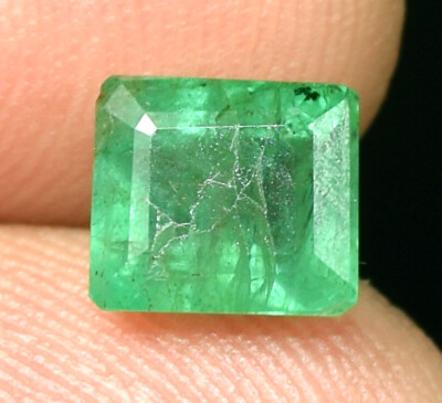 Natural Zambian Emerald Gemstone 2.45 Ct   Faceted Octagon Cut
