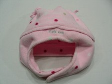 OLD NAVY - FLEECE - PINK WITH POLKA DOTS - 2T-3T SIZE STOCKING CAP BEANIE HAT
