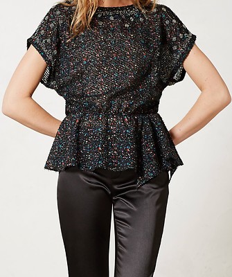 beaded peplum top