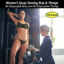 110 Pcs Disposable Bras & Bikinis Spray Tanning Set (DB101B-50x1+DP105Rx5)