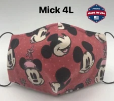 USA Adult Cloth Face Covering Cover Mask 100% Cotton Washable PM2.5 Filter 