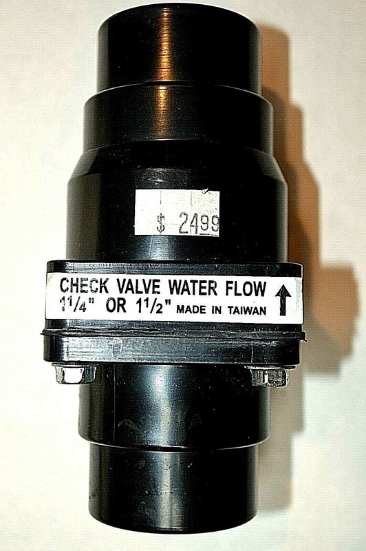 CHECK VALVE - Sump Check Valve 1-1/4" Or Step Up 1-1/2"  New