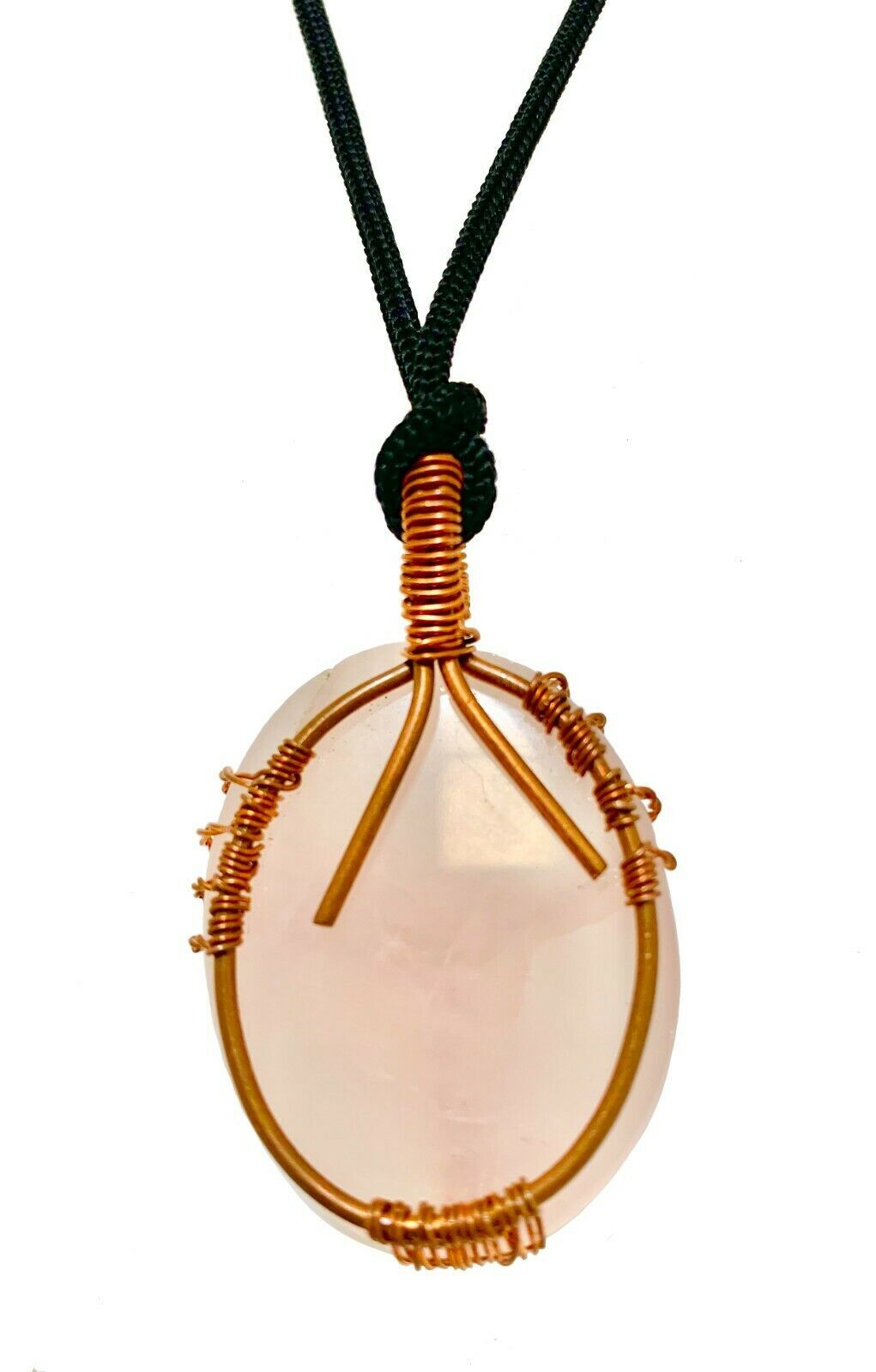 Rose Quartz Wisdom Tree Crystal Pendant Jewellery Gemstone Spiritual