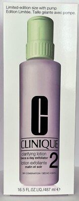 Clinique Clarifying Lotion #2 Dry Combination Jumbo 16.5 oz/487ml With Pump