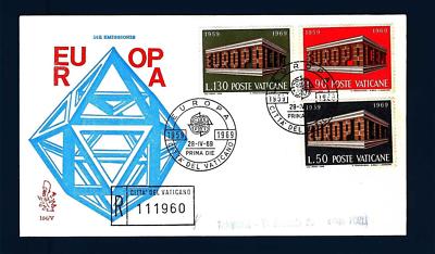 VATICAN - 1969 - United Europe and Decennial C.E.P.T. on FDC Venetia racc, - (C)