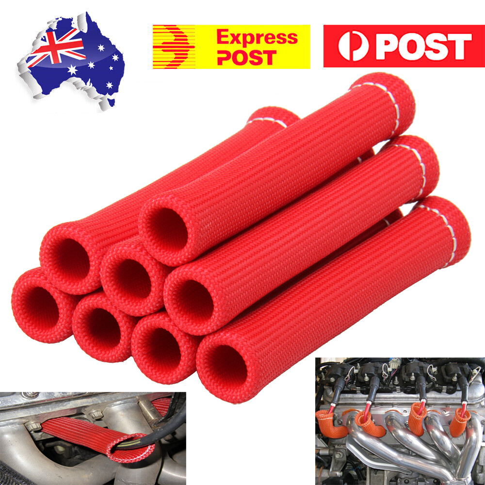 8x-heat-shield-protector-spark-plug-wire-boots-insulator-sleeve-protect
