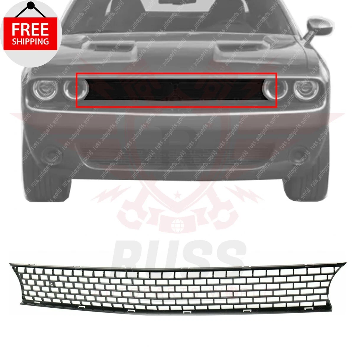 New Front Grille Assembly Black For 2015-2020 Dodge Charger