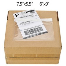 7.5  x5.5  6  x9  Clear Packing List Invoice Shipping Label Self Envelopes Pouches