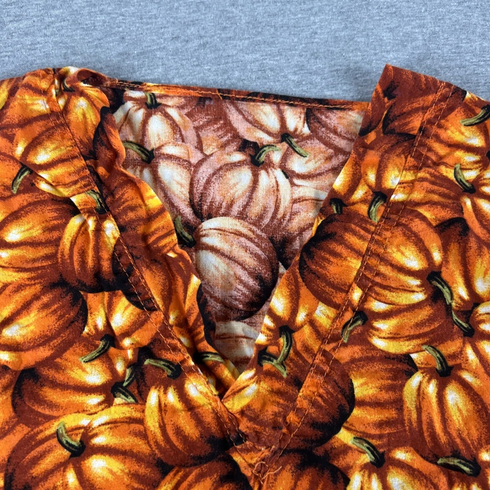 Hand Stitched Halloween/ Pumpkin scrub - Image 4 of 4