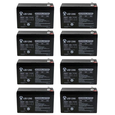 UPG 12V 9Ah SLA Battery Replaces CATV Systems, Robotics, E-Bikes - 8 Pack