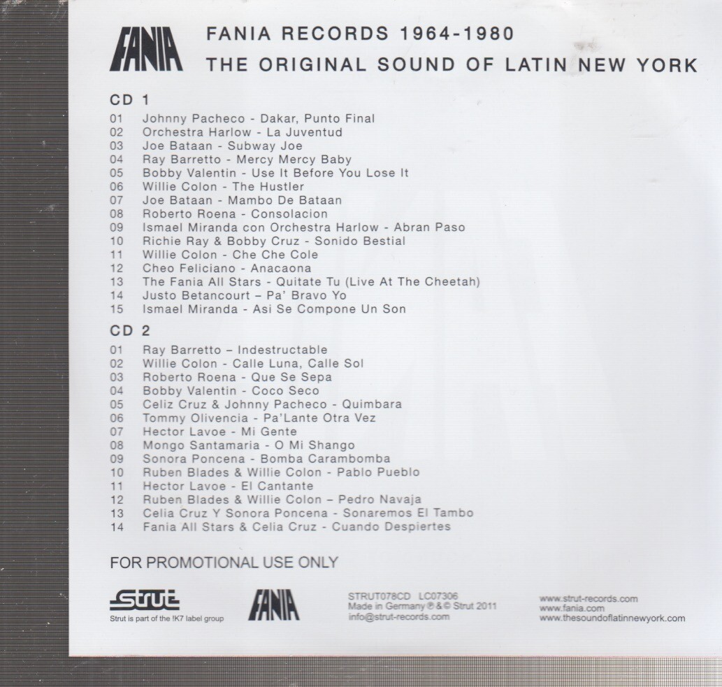 fania records 1964 - 1980 the original sound of latin new york 2x